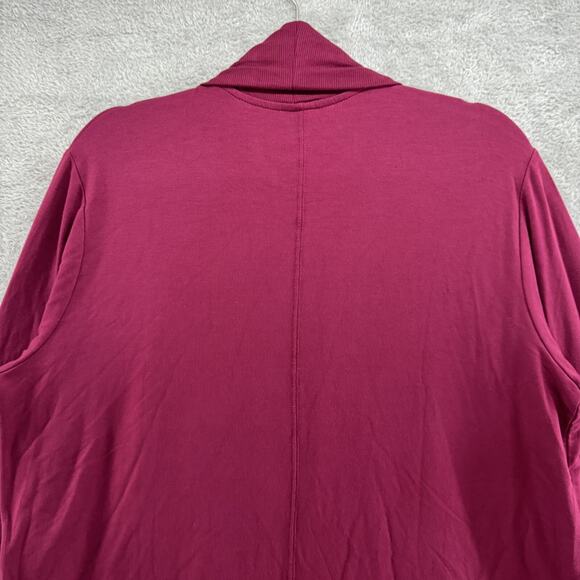 Athleta Cardigan Women M Burgundy Pranayama Restore Wrap Open Front Ultra Soft - Picture 9 of 16